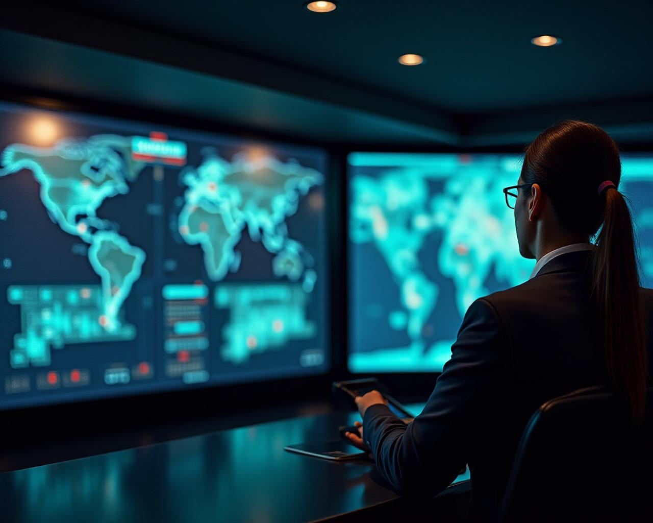 Logistics dispatch center in action