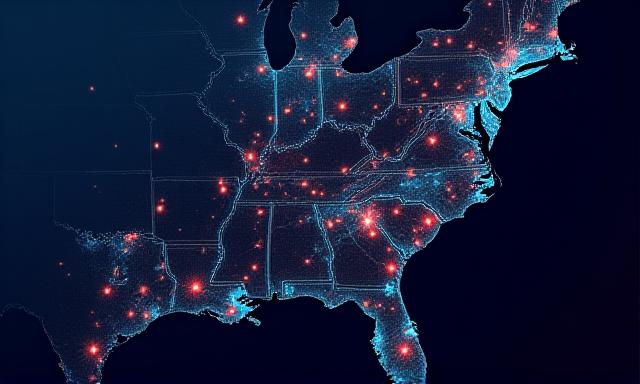 Logistics network map visualization for Georgia region