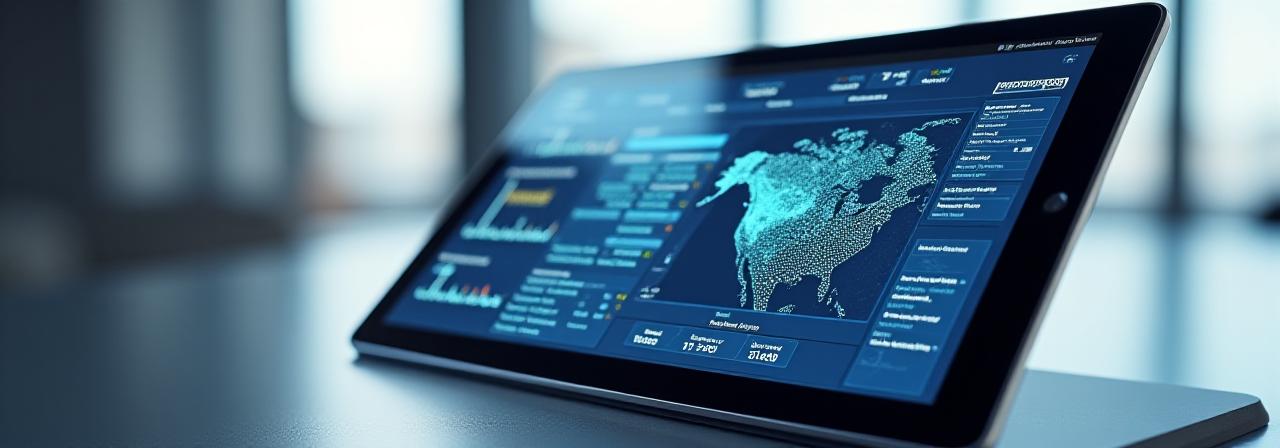 Digital logistics management dashboard interface