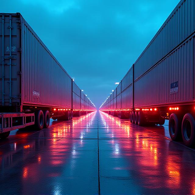 Futuristic logistics hub concept
